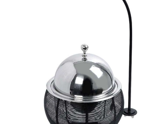 Φοντύ Με Βάση Για Καπάκι Chafing Dish TAF113 33x33x36/56cm 3,5lt Silver-Black Espiel Ατσάλι, Αλουμίνιο