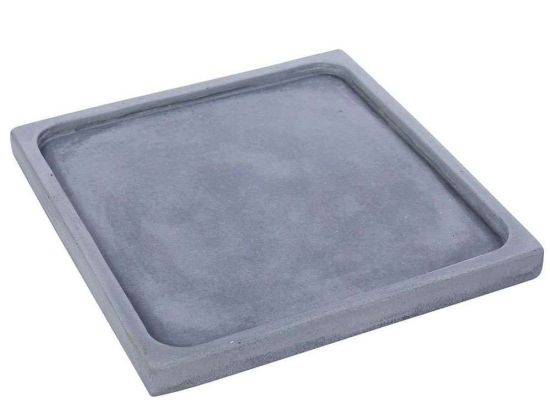 Διακοσμητική Πιατέλα Τετράγωνη TZU102 22x22x2cm Light Blue Espiel Τσιμέντο