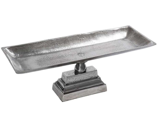 Τουρτιέρα Με Πόδι FLA333 54x17x10cm Silver Espiel Αλουμίνιο