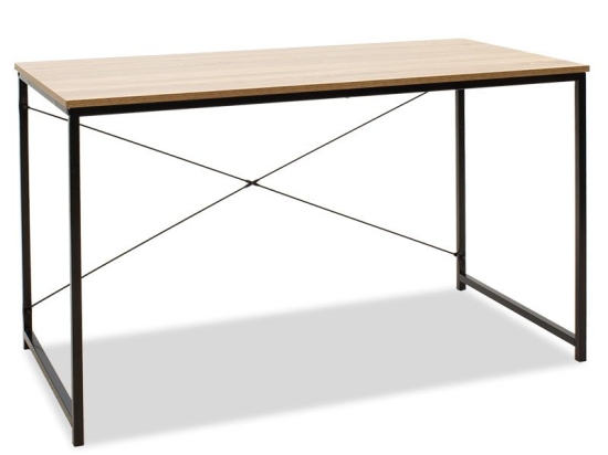 Γραφείο εργασίας Ramon pakoworld φυσικό-μαύρο 120x60,5x70εκ