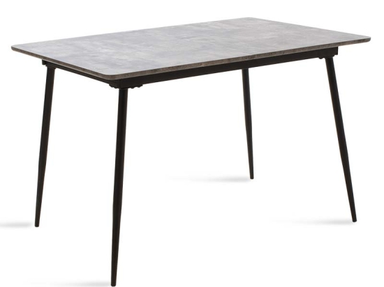 Τραπέζι Shazam pakoworld MDF επεκτεινόμενο χρώμα γκρι cement 120-160x80x76εκ