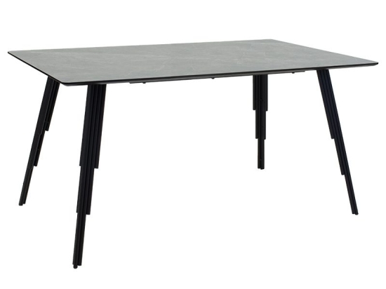 Τραπέζι Lifo pakoworld MDF ανθρακί cement-μαύρο 140x80x75εκ