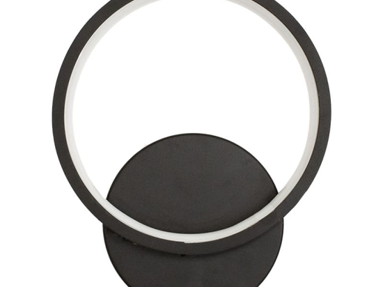 Φωτιστικό τοίχου-απλίκα PWL-0989 pakoworld LED 10W μαύρο Φ25x20εκ