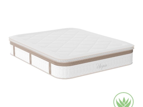 Στρώμα Utopia pakoworld pocket spring με ανώστρωμα aloe vera 30-32cm 160x200εκ