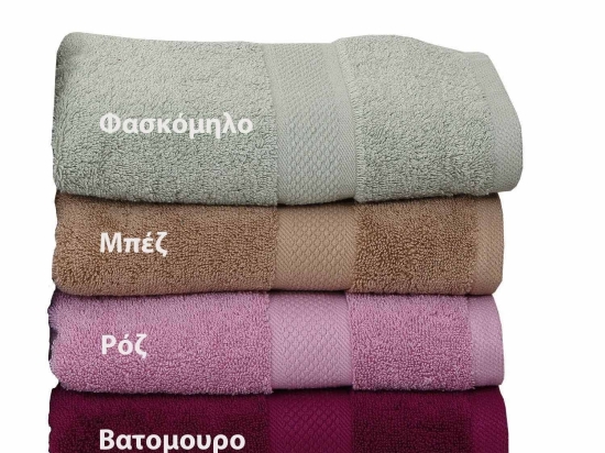 Πετσέτα Πενιέ Luxor Φασκόμηλο Viopros Σώματος 70x140cm 100% Βαμβάκι