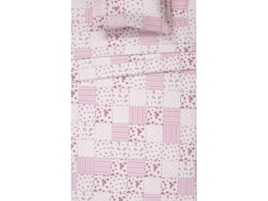 Σεντόνια Παιδικά Σετ 3τμχ Ρόουζ Pink Viopros Ημίδιπλο 180x275cm 100% Βαμβάκι