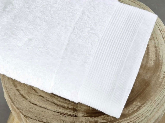 Πετσέτα Ξενοδοχείου White Πενιέ 700gsm 100% Βαμβάκι Προσώπου 50x100cm 100% Βαμβάκι