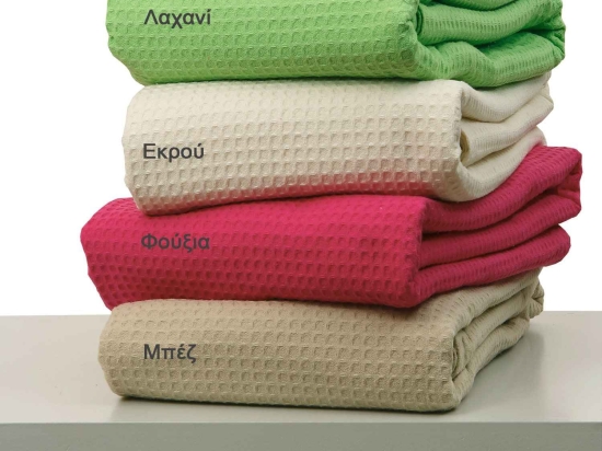Κουβέρτα Πικέ Στέφανι Φούξια Viopros King Size 240x260cm 100% Βαμβάκι