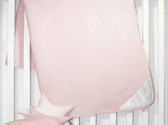 Κουβέρτα Πικέ Heaven Pink Guy Laroche Κούνιας 110x150cm 100% Βαμβάκι