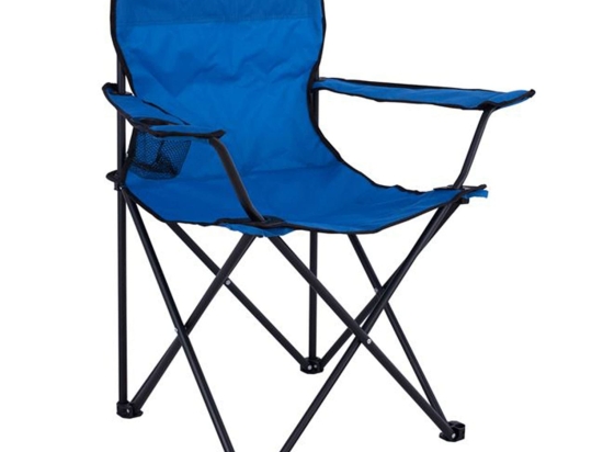 Πολυθρόνα Fisherman HM5096 Πτυσσόμενη Camping Με Θέση Για Ποτήρι 77x48x81cm Blue