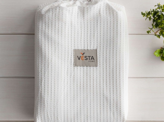 Κουβέρτα 1065 Πικέ White Vesta Home Μονό 170x250cm 100% Βαμβάκι