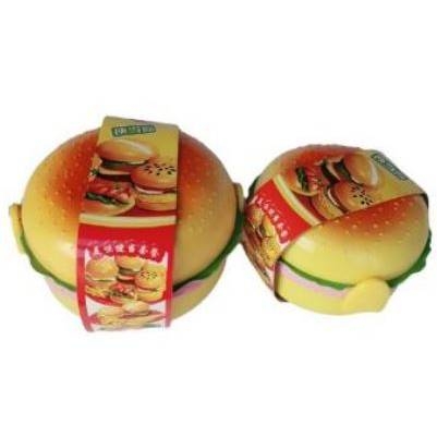 Φαγητοδοχείο σε σχήμα burger 650 ml με κουτάλι και πηρούνι