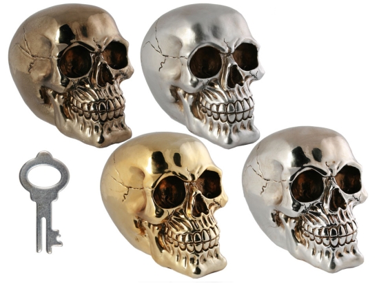 Κουμπαράς με κλειδαριά, Skull, περ. 15 εκ