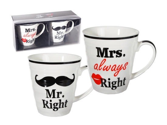 Σετ με 2 Κούπες, Mr Right, Mrs Always Right