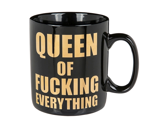 Κούπα, Queen of fucking everything, 13 x 11 εκ., πήλινη, 850 ml