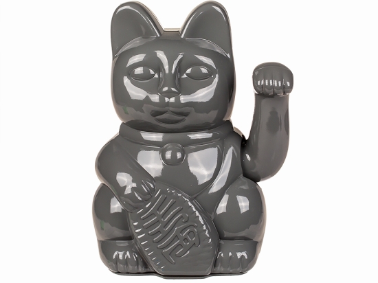 Γκρι Γατούλα Maneki 20cm