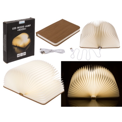 Φωτιστικό LED, Βιβλίο, 17 x 13 cm, με κάλυμμα &amp; καλώδιο USB, σε συσκευασία δώρου