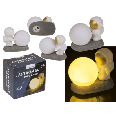 LED φωτάκι νυκτός, Αστροναύτης. 13 x 11 εκ., με 3 μπαταρίες LR44, σε κουτί δώρου