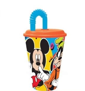 Ποτήρι με καλαμάκι Mickey 460ml 24/24