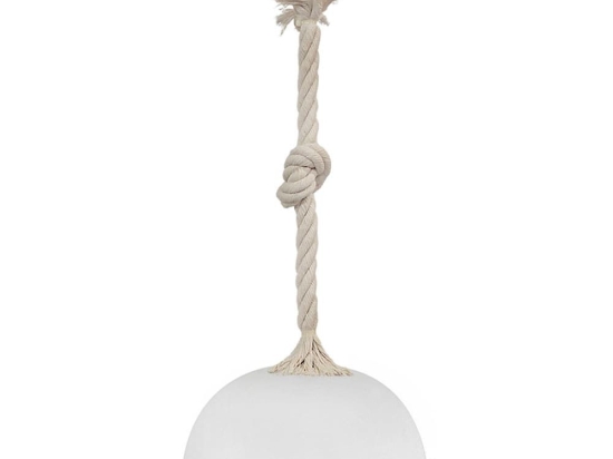 Φωτιστικό Οροφής Sfera/30 31-1058 1L Rope Mac-White Heronia Πλαστικό