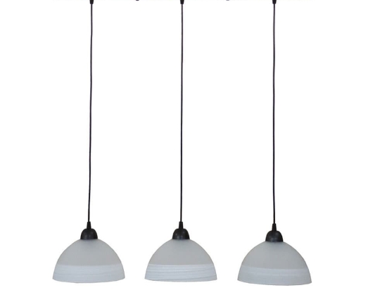 Φωτιστικό Οροφής - Ράγα GL-1020Raga 3L CE 02-0232 Black-White Heronia Μέταλλο,Γυαλί