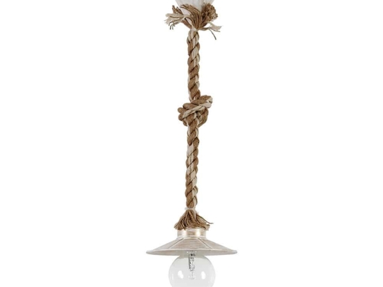 Φωτιστικό Οροφής Lp-150K -S- Mix-Rope White-Bronze 31-1104 Heronia Σχοινί, Πλαστικό