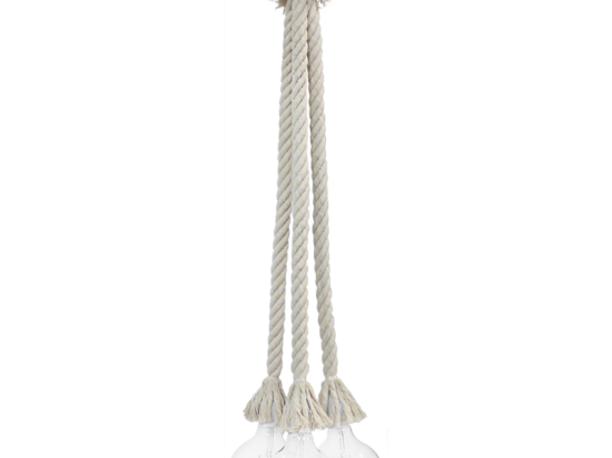 Φωτιστικό Οροφής Mac-3/L TS Rope 31-1076 White Heronia Σχοινί, Πλαστικό