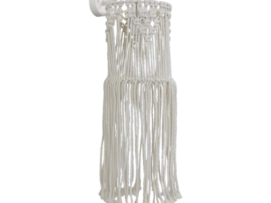 Φωτιστικό Τοίχου - Απλίκα Mac-01ΑΡ Φ15 31-1086 White Heronia Σχοινί, Πλαστικό