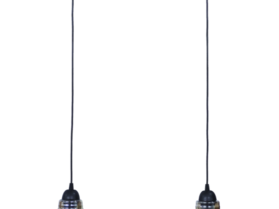 Φωτιστικό Οροφής - Ράγα GL-5060 Raga 2/L BL-Fume 02-0253 Heronia Μέταλλο,Γυαλί