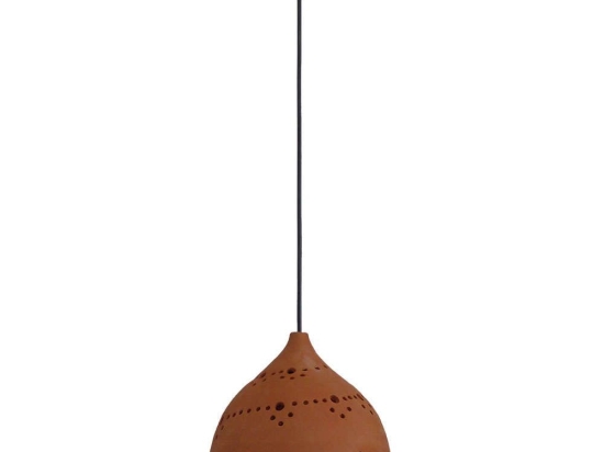 Φωτιστικό Οροφής TERRA-03 1/L CER 39-0011 Φ24 Onion Brown Heronia Κεραμικό