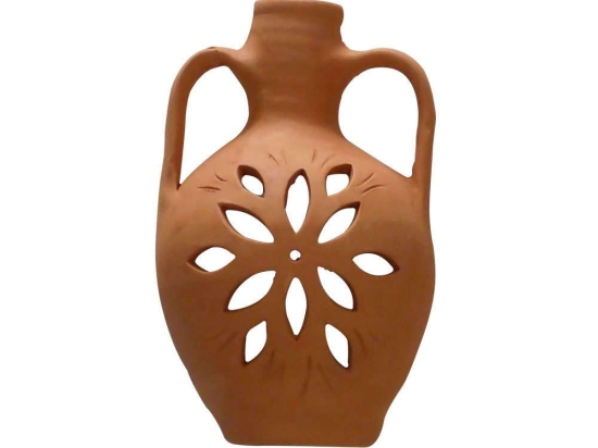 Φωτιστικό Τοίχου - Απλίκα TERRA-05ΑΡ CER 39-0018 CER Stamna Brown Heronia Κεραμικό
