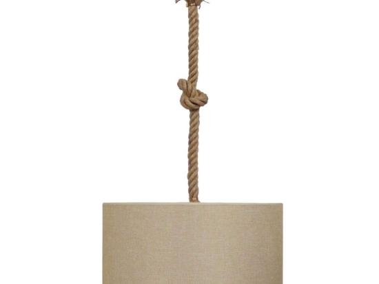Φωτιστικό Οροφής Rope 14-0177 1/Ε27 Με Αμπαζούρ Φ40x70cm ΗΚ-02 Beige Heronia