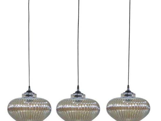 Φωτιστικό Οροφής - Ράγα Rigato 02-0344 3/Ε27 Φ25x80x96cm Fume Heronia