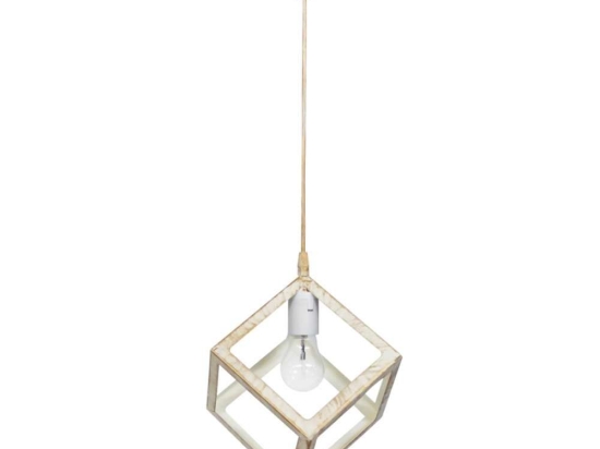 Φωτιστικό Οροφής Kyvos 34-0290 1/Ε27 22x22x90cm White-Bronze Heronia