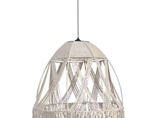 Φωτιστικό Οροφής Brazil-B 31-1300 1/Φ Φ80cm 160cm Mackrame White Heronia