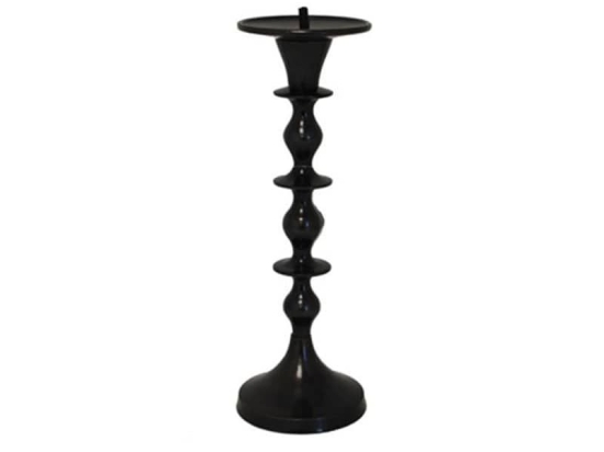 Κηροπήγιο 00.07.7203 28cm Black Αλουμίνιο