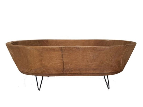 Πιατέλα Διακοσμητική Paulownia 00.07.7543C 50Χ30Χ17cm Brown Ξύλο