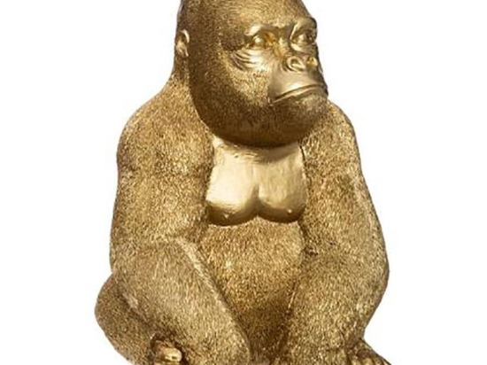 Γορίλας Διακοσμητικός 07.169888 22cm Gold Κεραμικό
