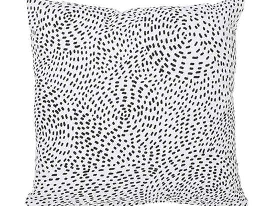 Μαξιλάρι Διακοσμητικό (Με Γέμιση) Dots 02.1064336 White-Black 45X45 Βαμβάκι-Πολυέστερ