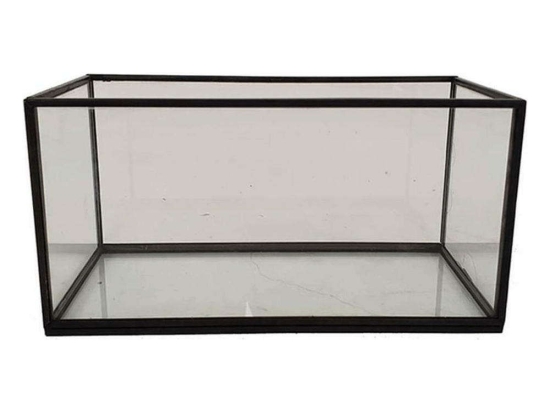 Βάση Διακοσμητική Finish 00.03.32040 20x10x10cm Γυάλινη Black-Clear Γυαλί