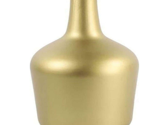 Βάζο Γυάλινο 013.786105 25x42cm Gold Γυαλί