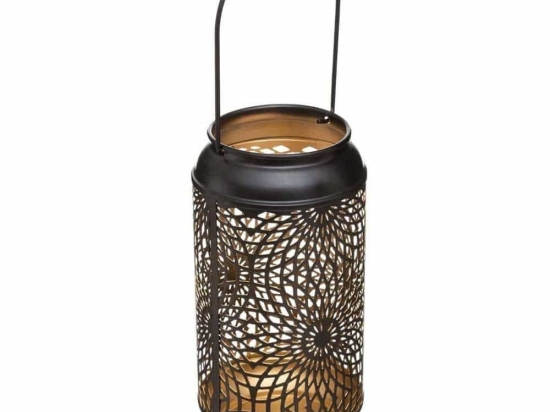 Φανάρι Μεταλλικό Lace 07.167233 23cm Black-Gold Μέταλλο