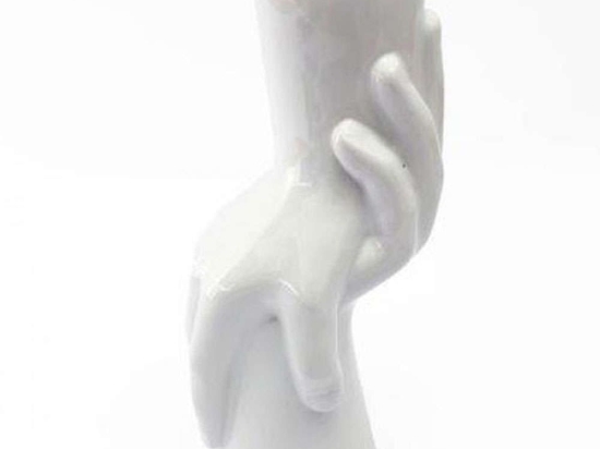Βάζο Hands 014.OR1951 24cm White Κεραμικό