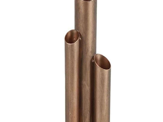 Βάζο Μεταλλικό 3 Θέσεων 013.787107 10x32cm Bronze Μέταλλο