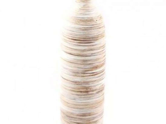 Βάζο Γυάλινο 014.MN0028 10,5x33,5cm Beige Γυαλί