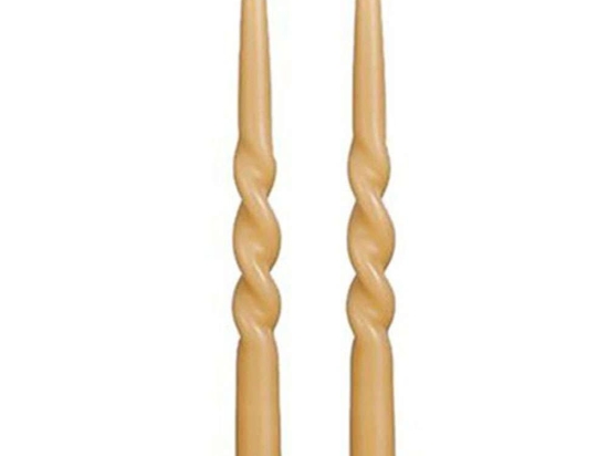 Κερί Κηροπηγίου Twist (Σετ 2Τμχ) 02.1117106 Light Brown Παραφίνη