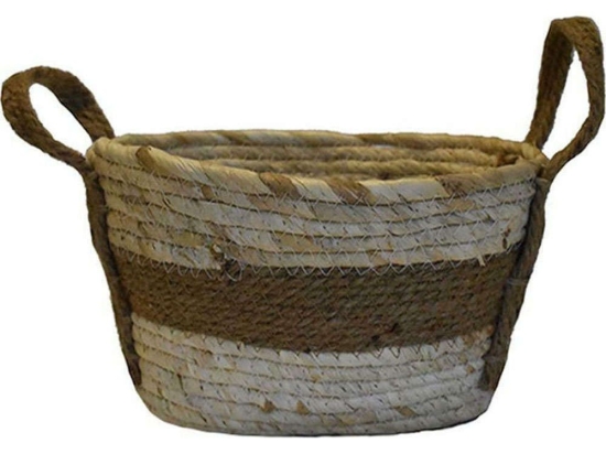 Καλάθι 00.06.67256 27x20x15cm Natural-Brown Ψάθα