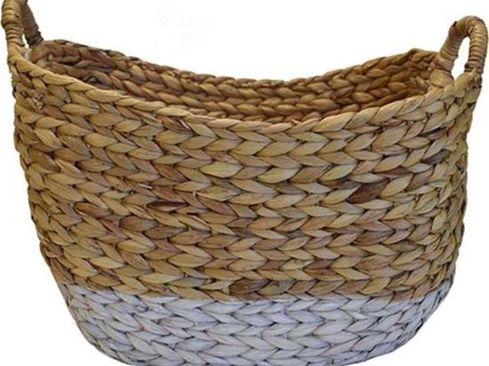 Καλάθι 00.06.66059 41x30x29cm Natural-White Υδροϋάκινθος