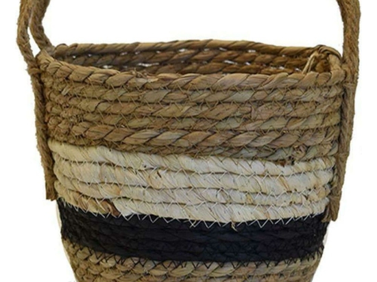 Καλάθι Rush Ριγέ 00.06.67303 23x18cm Multi Ψάθα