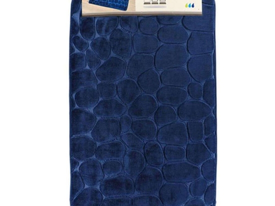 Πατάκι Μπάνιου Memory 06.7718N118 50x80cm Blue 50 X 80 100% Βαμβάκι
